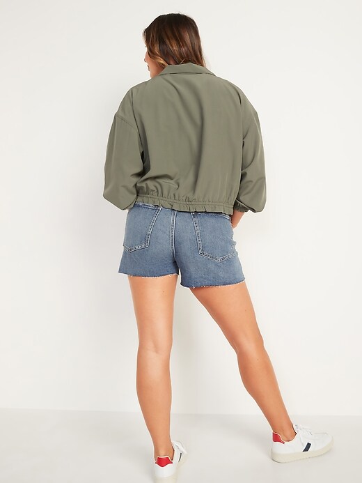 Image number 6 showing, High-Waisted OG Straight Cut-Off Jean Shorts -- 3-inch inseam