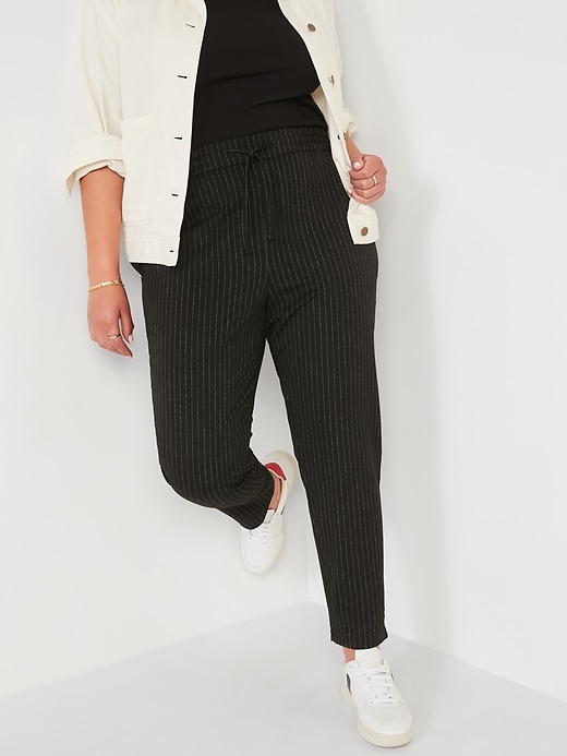Image number 5 showing, High-Waisted Soft-Brushed Pull-On Ankle Pants for Women