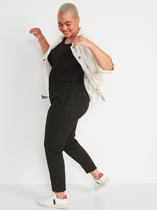Image number 6 showing, High-Waisted Soft-Brushed Pull-On Ankle Pants for Women