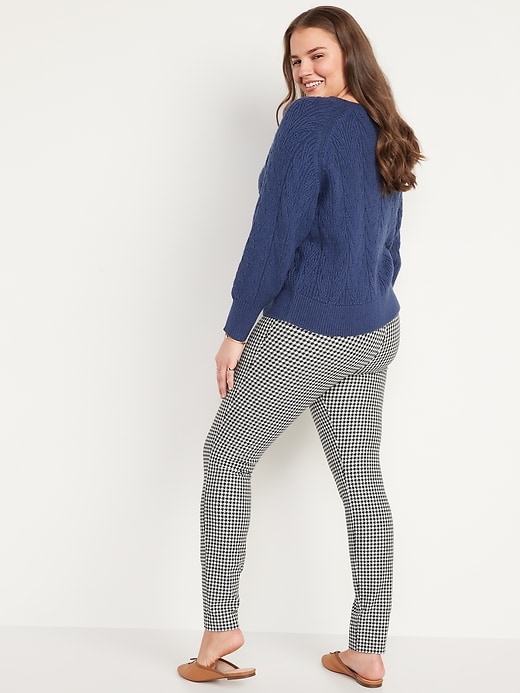 Image number 5 showing, High-Waisted Houndstooth Pixie Skinny Pants