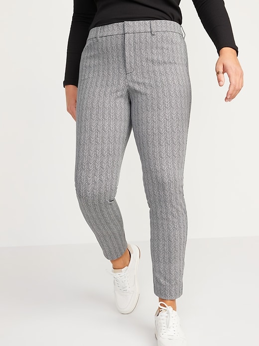 Image number 3 showing, High-Waisted Pixie Printed Full-Length Pants for Women