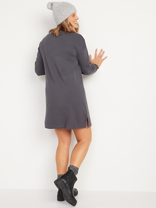 Image number 6 showing, Long-Sleeve Mini Sweatshirt Shift Dress for Women