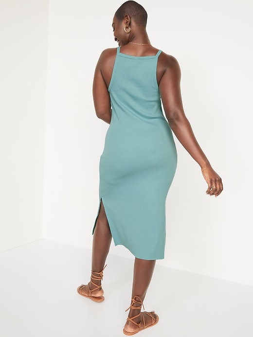 Fitted Rib-Knit Midi Cami Dress | Old Navy