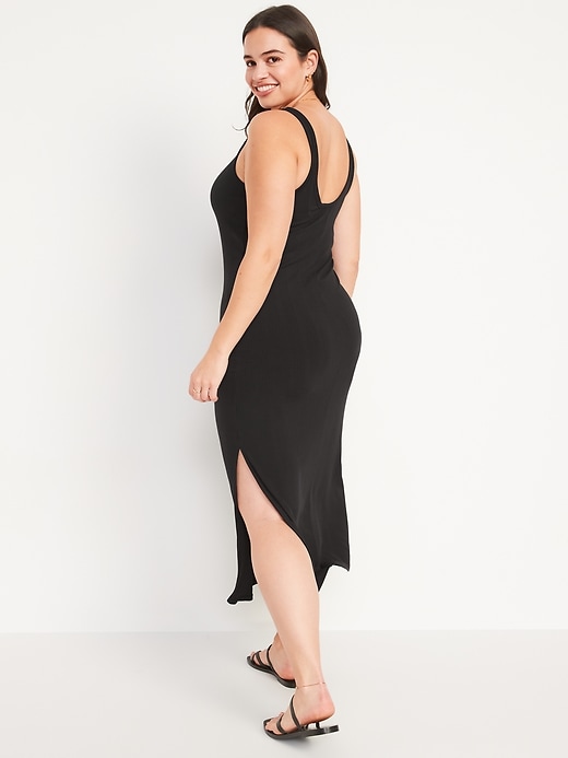 Image number 6 showing, Fitted Sleeveless Rib-Knit Midi Dress for Women