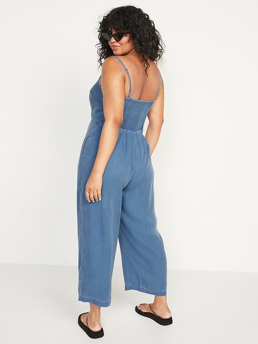 Image number 6 showing, Sleeveless Tie-Front TENCEL™ Lyocell Jumpsuit
