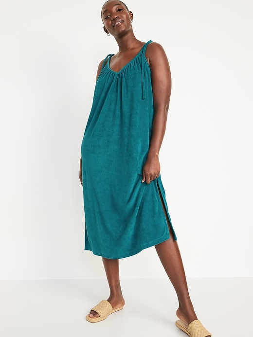 Image number 4 showing, Tie-Strap Midi Swing Dress