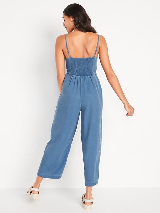 Image number 2 showing, Sleeveless Tie-Front TENCEL™ Lyocell Jumpsuit