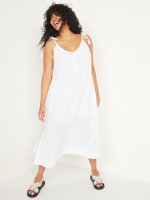 Image number 4 showing, Sleeveless Tie-Shoulder All-Day Maxi Swing Dress