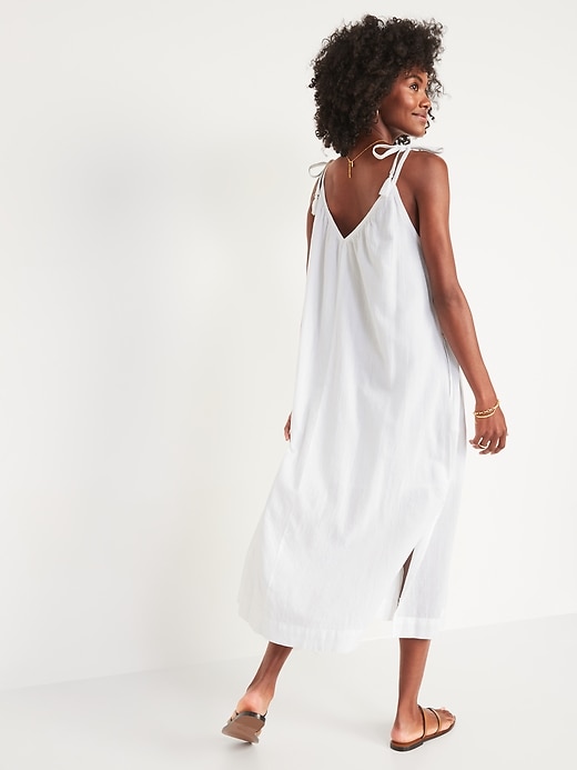 Image number 2 showing, Sleeveless Tie-Shoulder All-Day Maxi Swing Dress