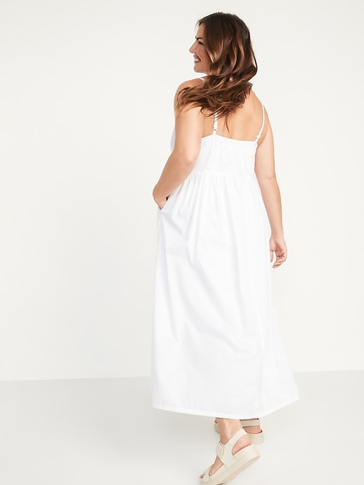 Image number 6 showing, Cotton-Poplin Cami Maxi Swing Dress