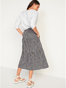 Tiered hotsell skirt gingham