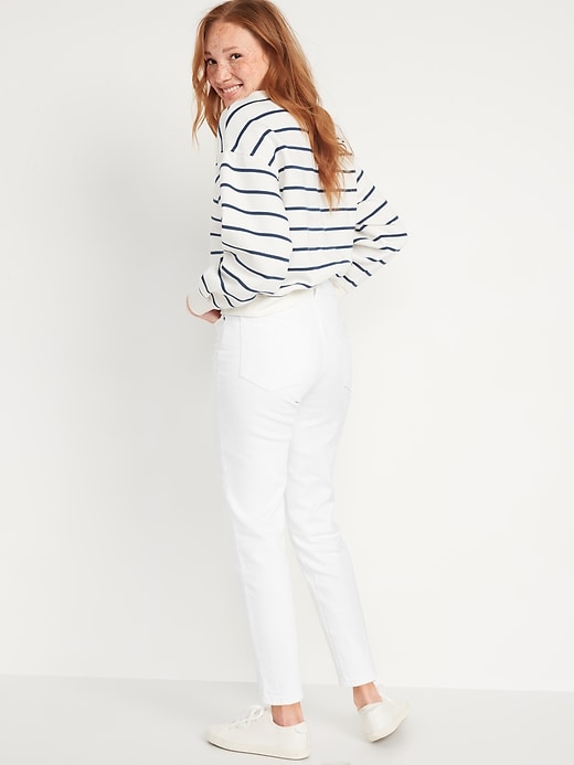 Image number 2 showing, High-Waisted O.G. Straight White Ankle Jeans for Women