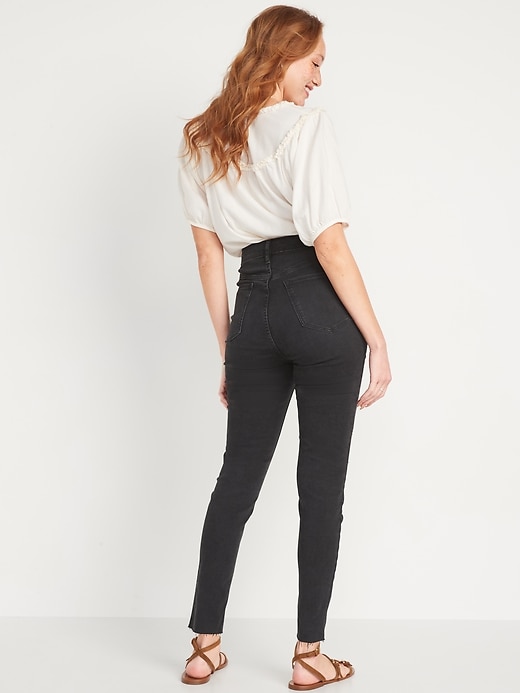 Image number 2 showing, FitsYou 3-Sizes-in-1 Extra High-Waisted Rockstar Super-Skinny Ripped Jeans