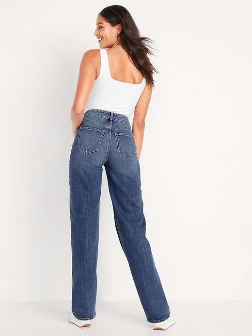 Image number 2 showing, Mid-Rise Wide-Leg Jeans for Women