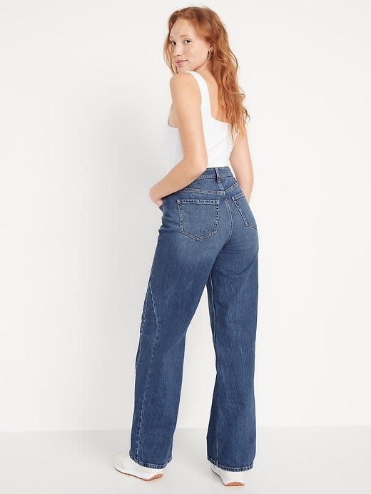 Image number 2 showing, Extra High-Waisted Wide-Leg Jeans for Women