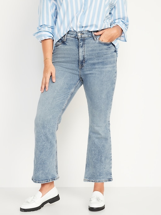 Image number 5 showing, Higher High-Waisted Cropped Flare Jeans for Women