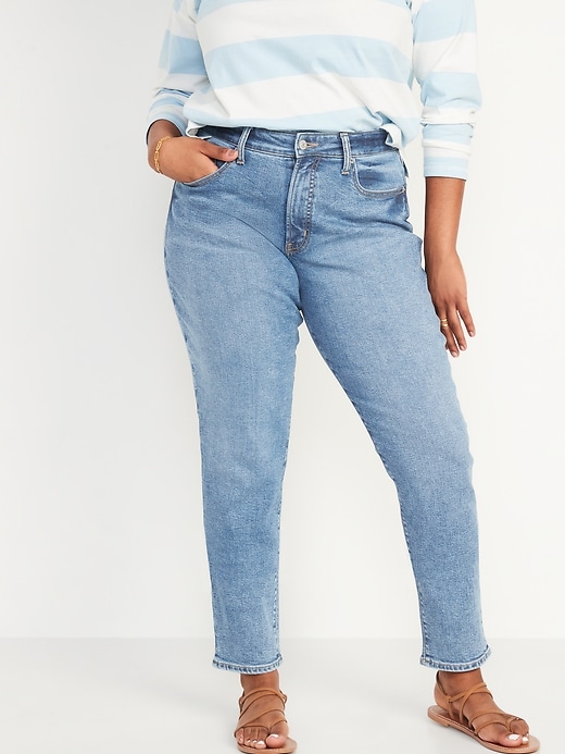 Image number 5 showing, Curvy High-Waisted OG Straight Jeans