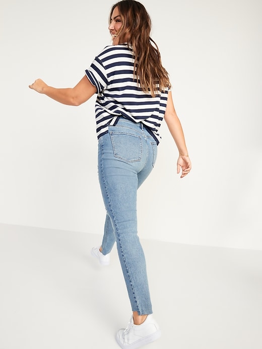 Image number 6 showing, Mid-Rise Rockstar Super-Skinny Ripped Cut-Off Ankle Jeans