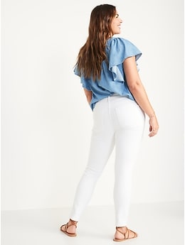 Old navy clearance rockstar white jeans