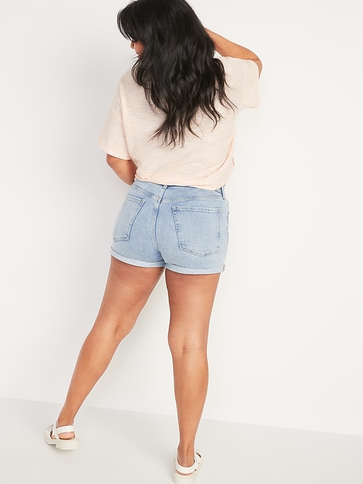 Image number 6 showing, High-Waisted Button-Fly OG Straight Cuffed Jean Shorts -- 3-inch inseam