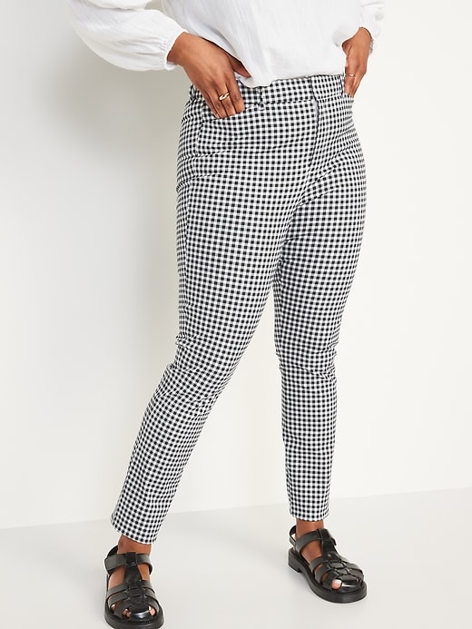 Image number 5 showing, High-Waisted Gingham Pixie Ankle Pants for Women