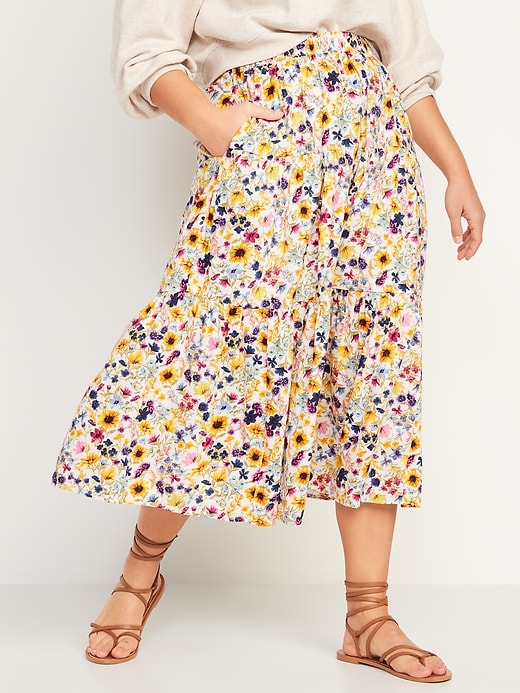 Image number 5 showing, Tiered Floral-Print Maxi Skirt