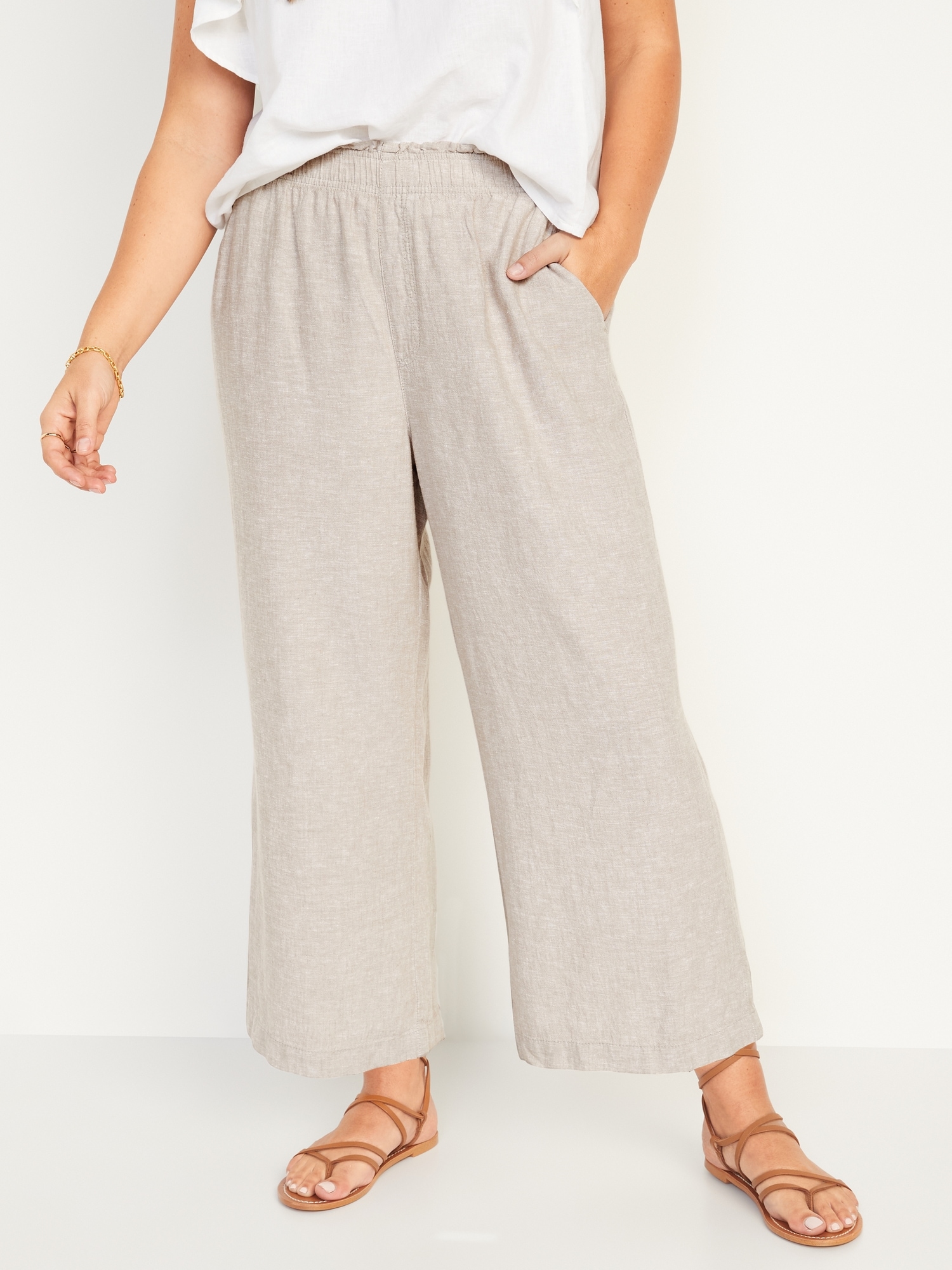 old navy wide leg crop pants