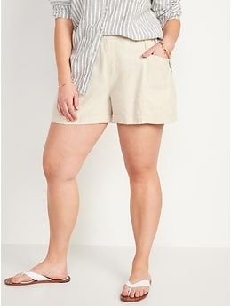 Old navy linen shorts sales womens