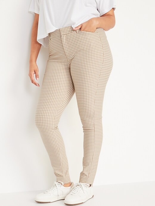 Image number 5 showing, High-Waisted Houndstooth Pixie Skinny Pants for Women