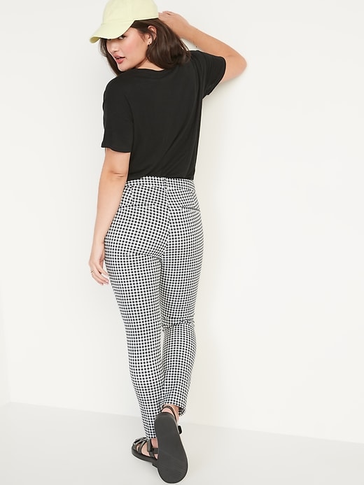 Image number 6 showing, High-Waisted Gingham Pixie Skinny Pants