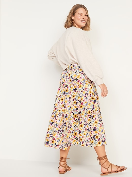 Image number 6 showing, Tiered Floral-Print Maxi Skirt