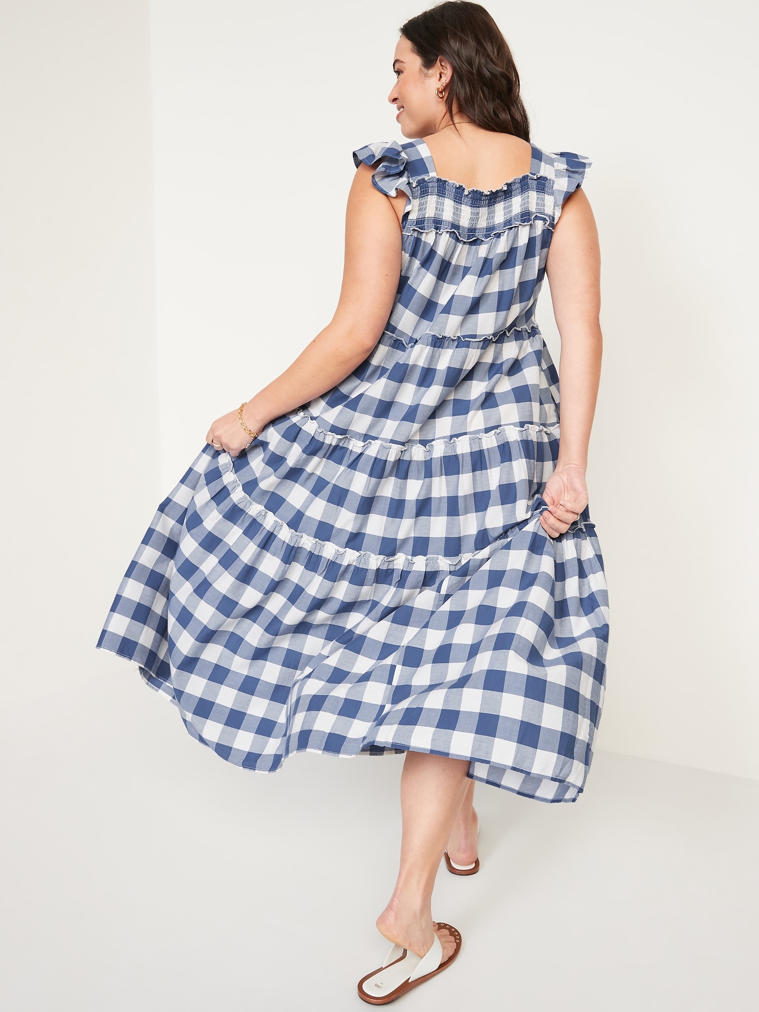 old navy plaid swing dress