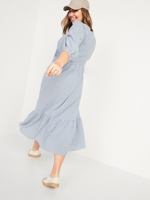 Image number 5 showing, 3/4-Sleeve All-Day Maxi Swing Dress