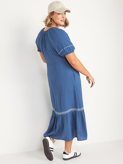Image number 6 showing, Crinkle-Crepe Maxi Swing Dress