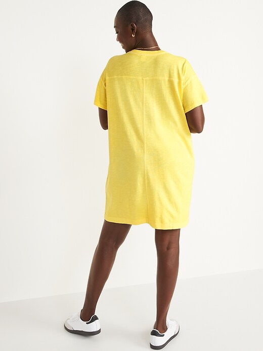 Image number 6 showing, Short-Sleeve Vintage Mini T-Shirt Shift Dress for Women