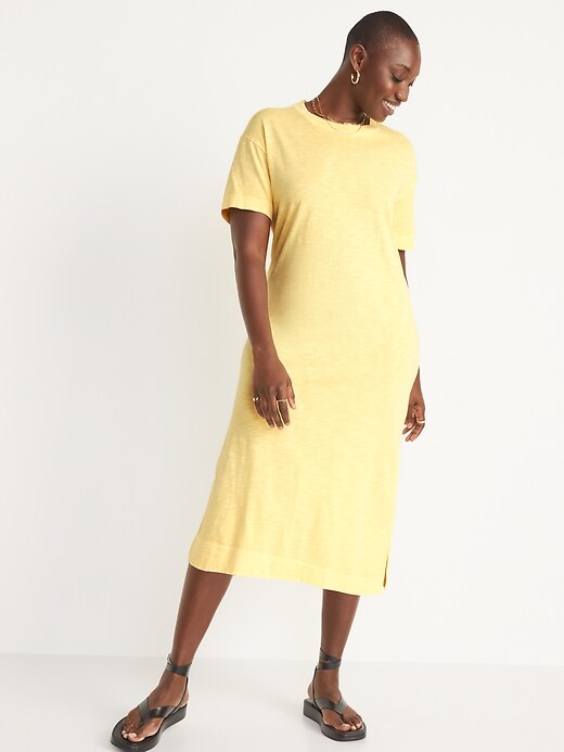 old navy t shirt dress midi Vintage T-Shirt Midi Shift Dress