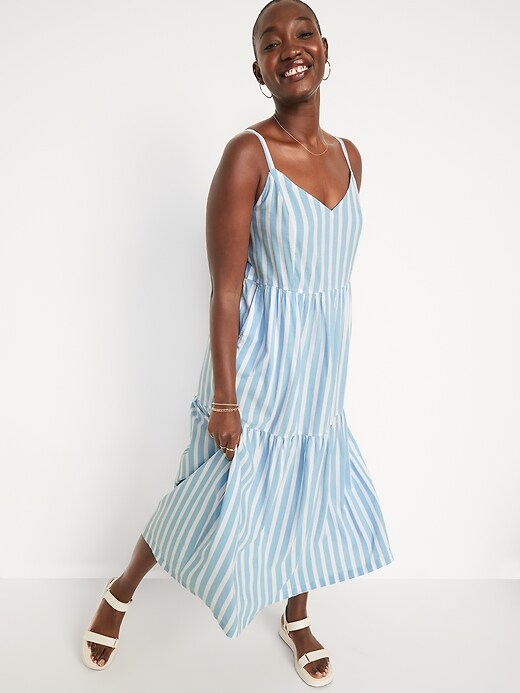 Image number 5 showing, Tiered Printed Maxi Cami Swing Dress for Women