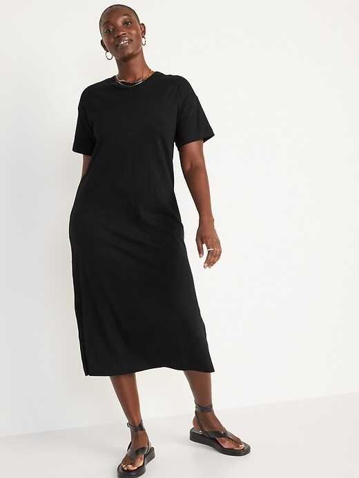 old navy women's ruched midi t-shirt dress Ruched Midi T-Shirt Dress
