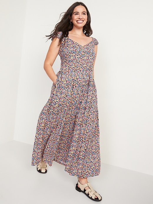 Image number 5 showing, Tiered  All-Day Fit & Flare Maxi Dress