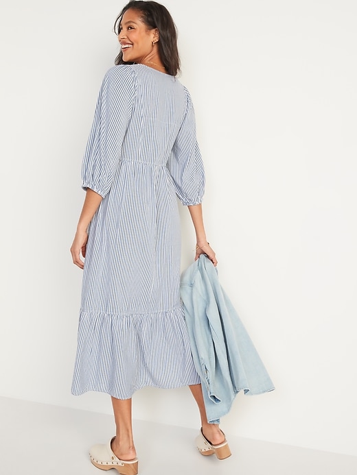 Image number 2 showing, 3/4-Sleeve All-Day Maxi Swing Dress