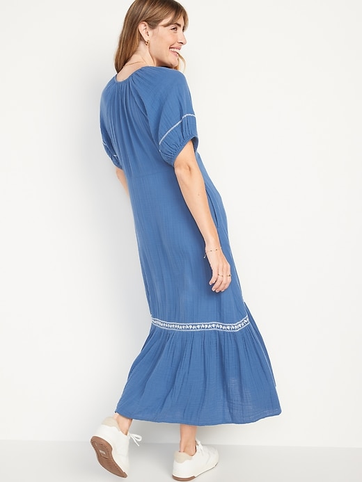 Image number 2 showing, Crinkle-Crepe Maxi Swing Dress for Women