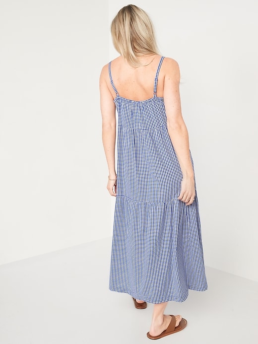 Image number 2 showing, Tiered Printed Maxi Cami Swing Dress for Women