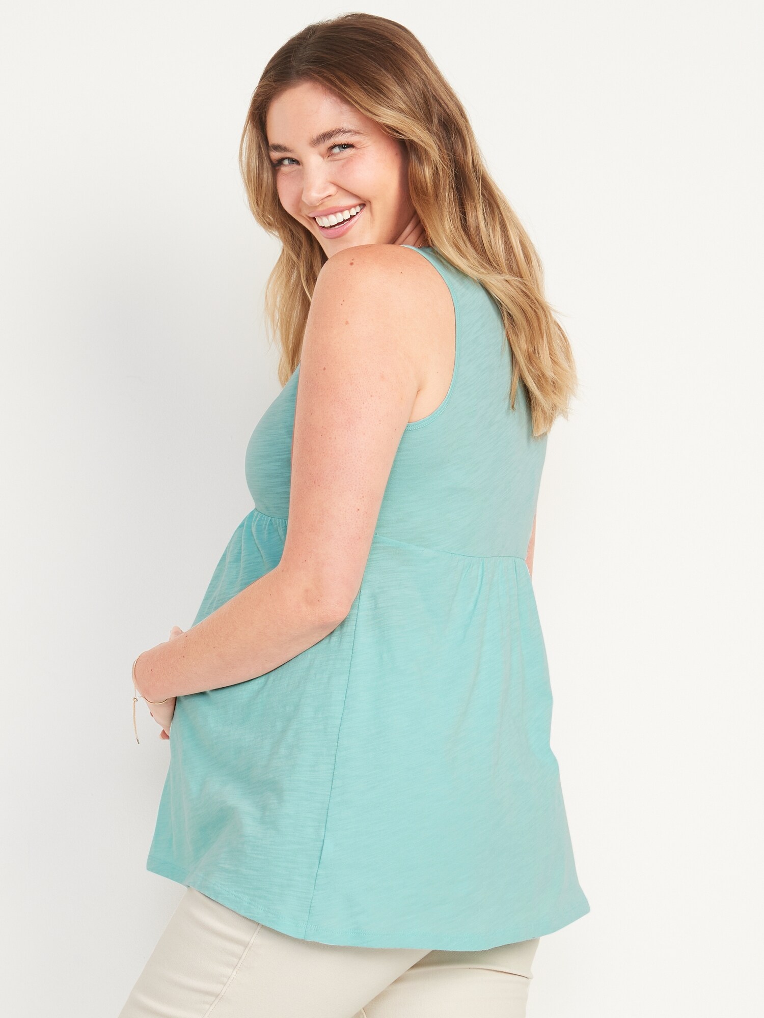 Maternity EveryWear Sleeveless PeplumHem Top Old Navy