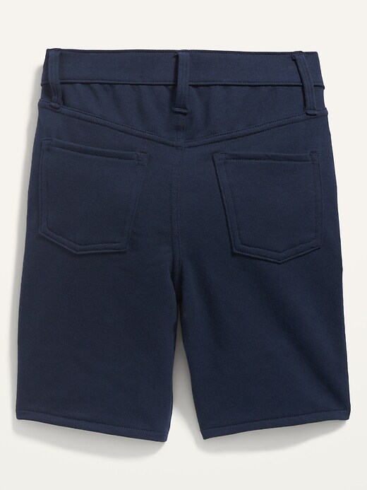 Uniform High-Waisted French Terry Bermuda Shorts for Girls