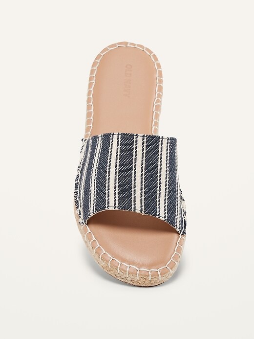 Striped Textile Espadrille Slide Sandals Old Navy