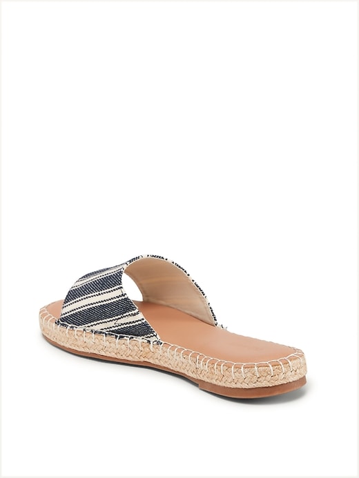 Striped Textile Espadrille Slide Sandals Old Navy