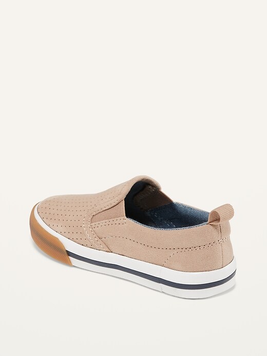 Image number 3 showing, Perforated Slip-On Sneakers for Toddler Boys