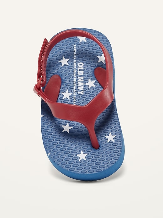 View large product image 2 of 3. Americana Sugarcane-Blend Flip-Flop Sandals for Baby (Partially Plant-Based)