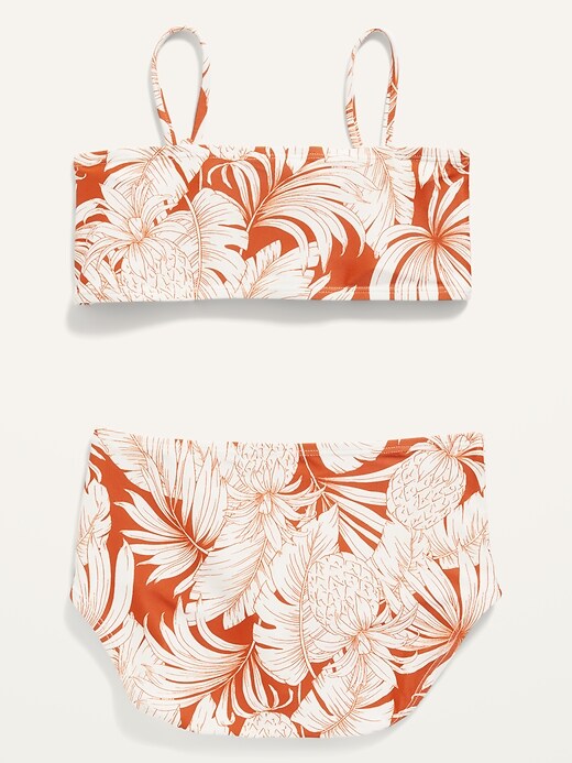 View large product image 2 of 3. Printed Bandeau Bikini Swim Set for Girls