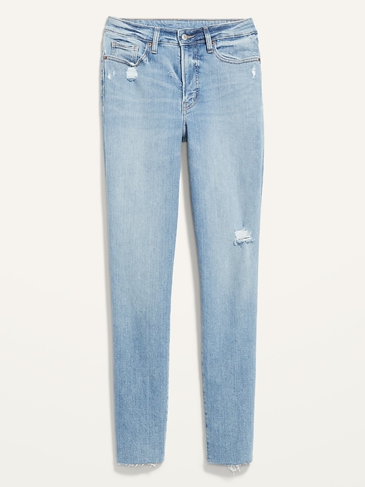 Image number 4 showing, High-Waisted OG Straight Cut-Off Jeans for Women